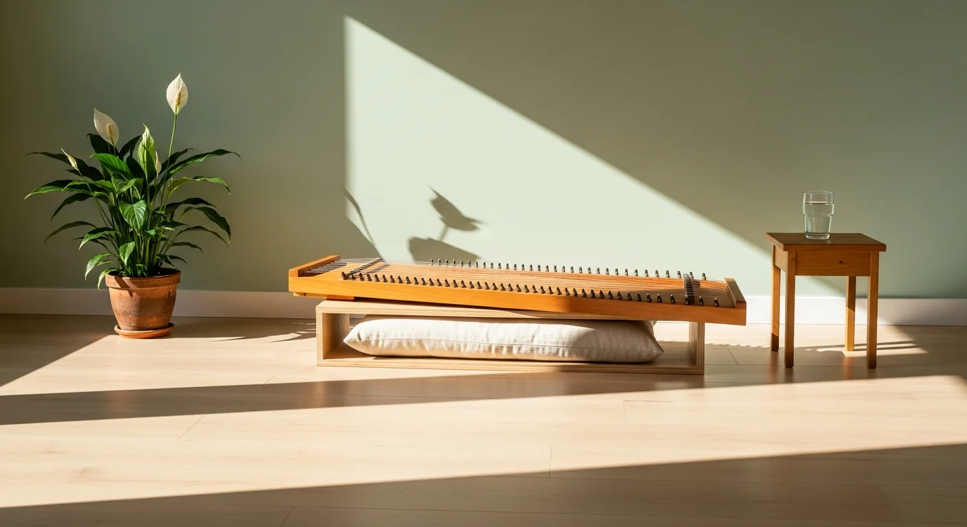 Ruhiger Therapieraum mit Körpermonochord